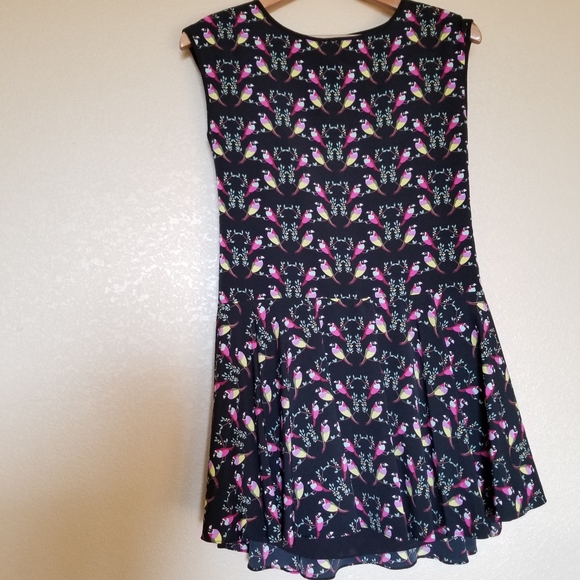Cece Bitsy Birds Drop Waist Dress - Picture 1 of 3